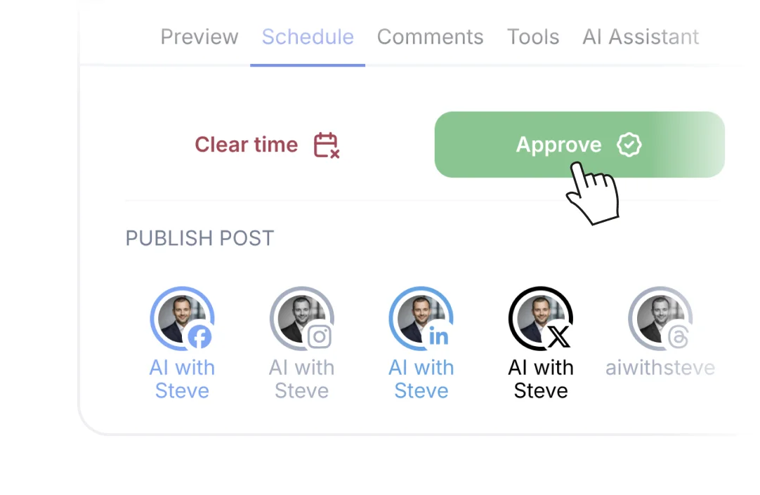 FeedHive approval workflow for collaborative social publishing